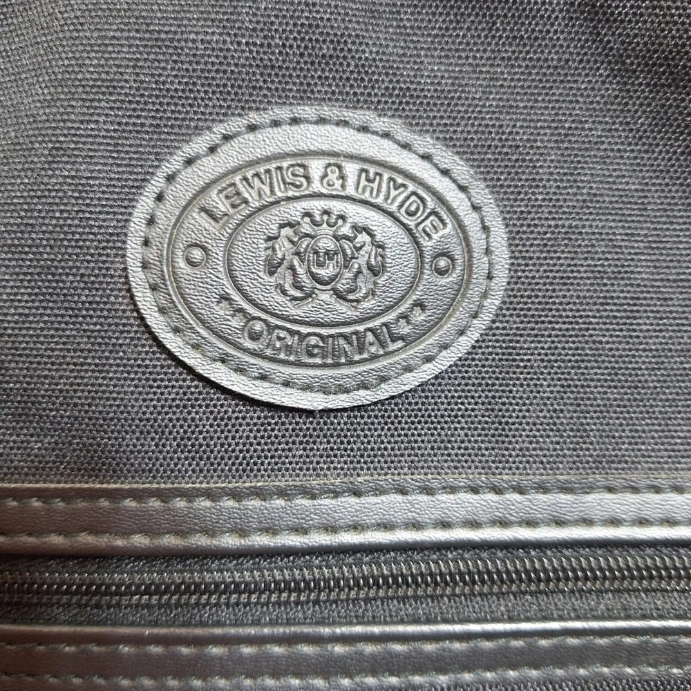 Lewis & Hyde Duffel Bag Unisex Large Black Canvas Travel Weekender Carry On